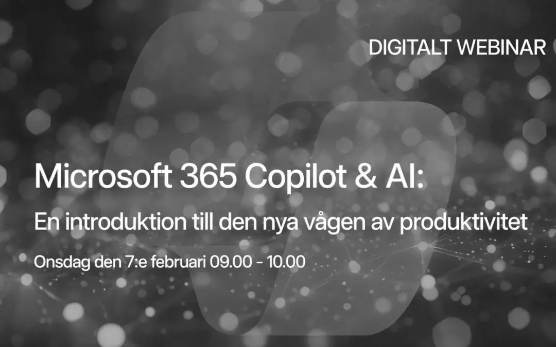 Inspelat webinar: Copilot / AI