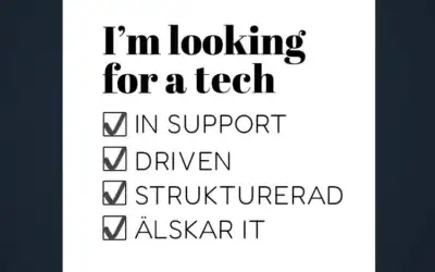 Supporttekniker sökes!